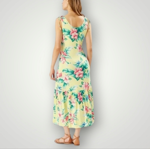 TOMMY Bahama Dress Womens XS Floristic Approach Midi Sleeveless - Picture 2 of 10